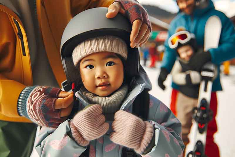 Børn på ski